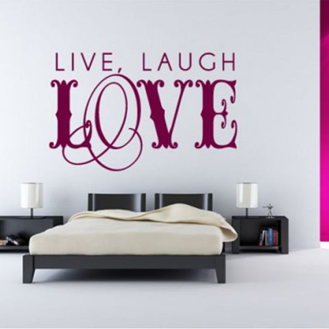 My Wall Live, Laugh, Love Pink Wall Decal